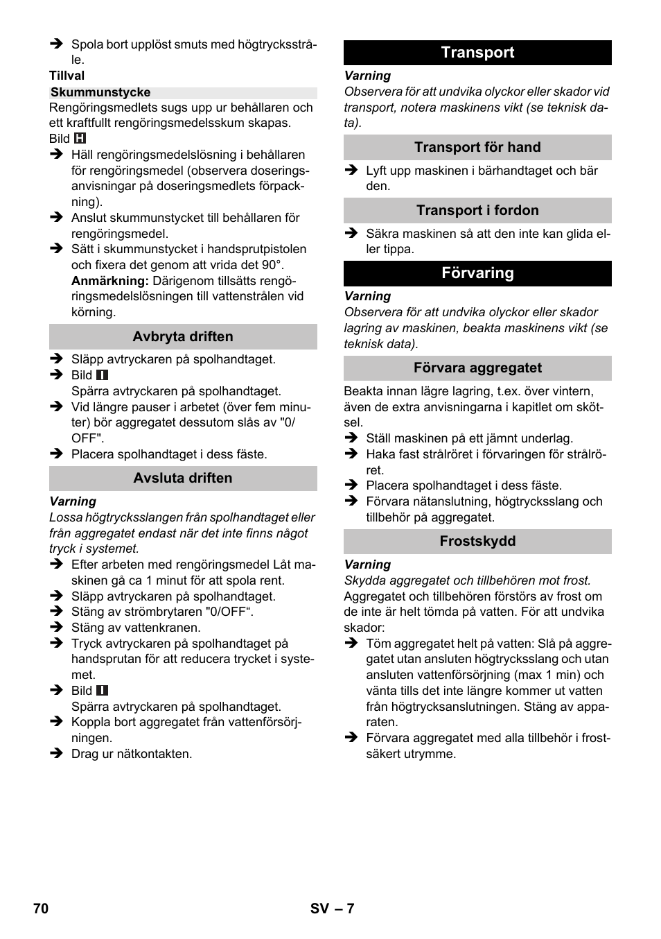 Karcher K 2 Compact Car User Manual | Page 70 / 196