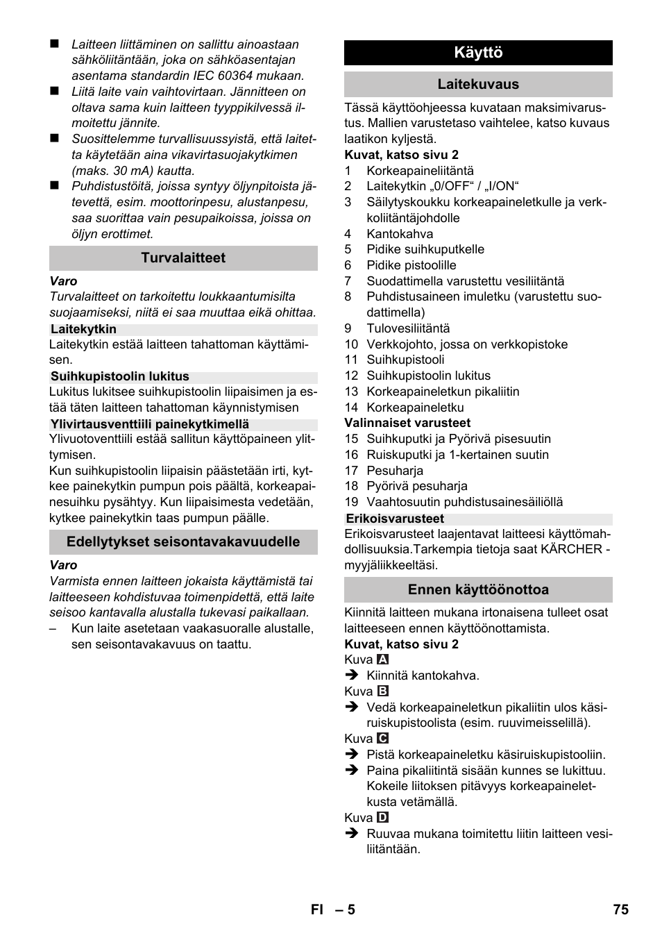 Karcher K 2 Compact Car User Manual | Page 75 / 196