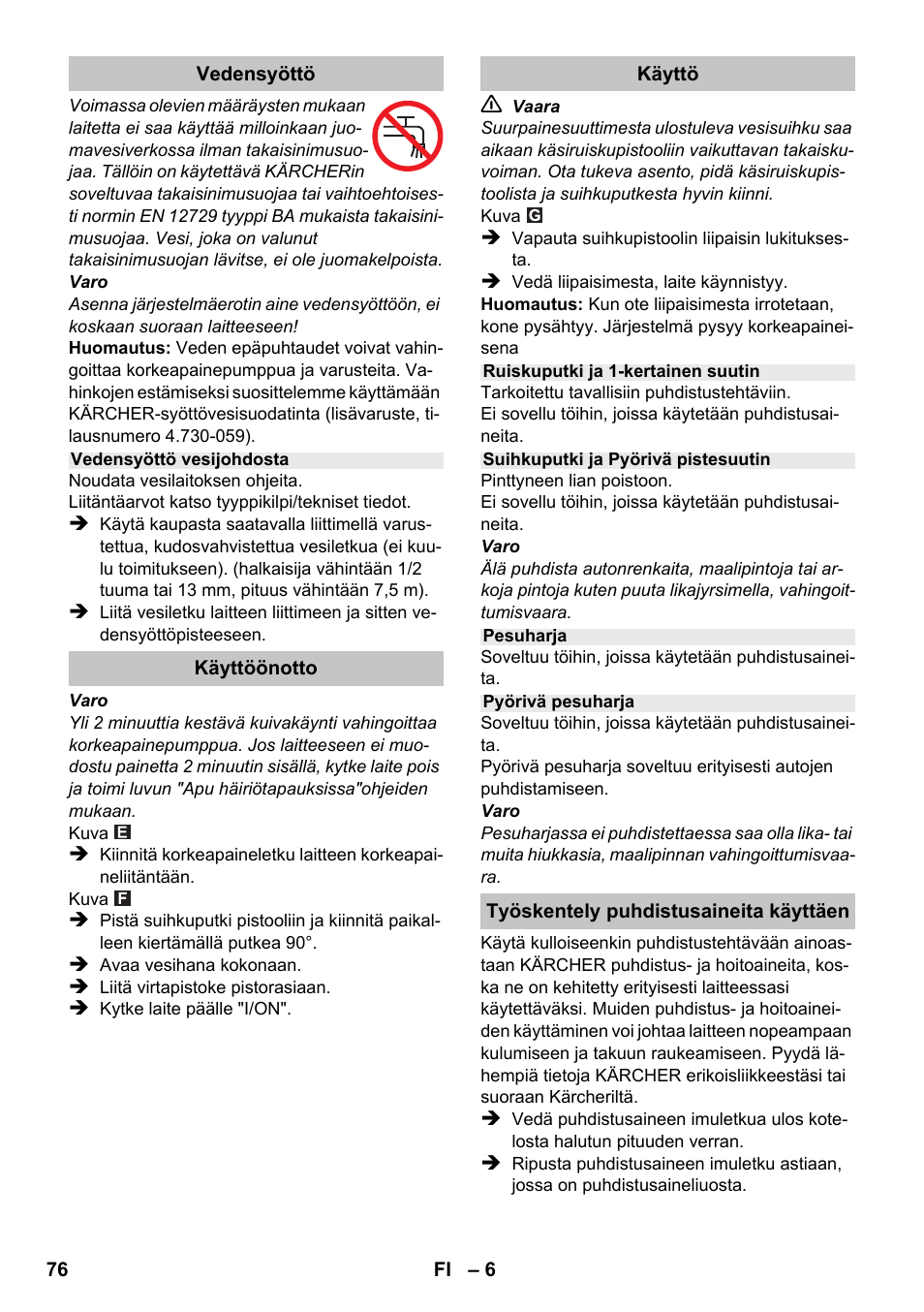 Karcher K 2 Compact Car User Manual | Page 76 / 196