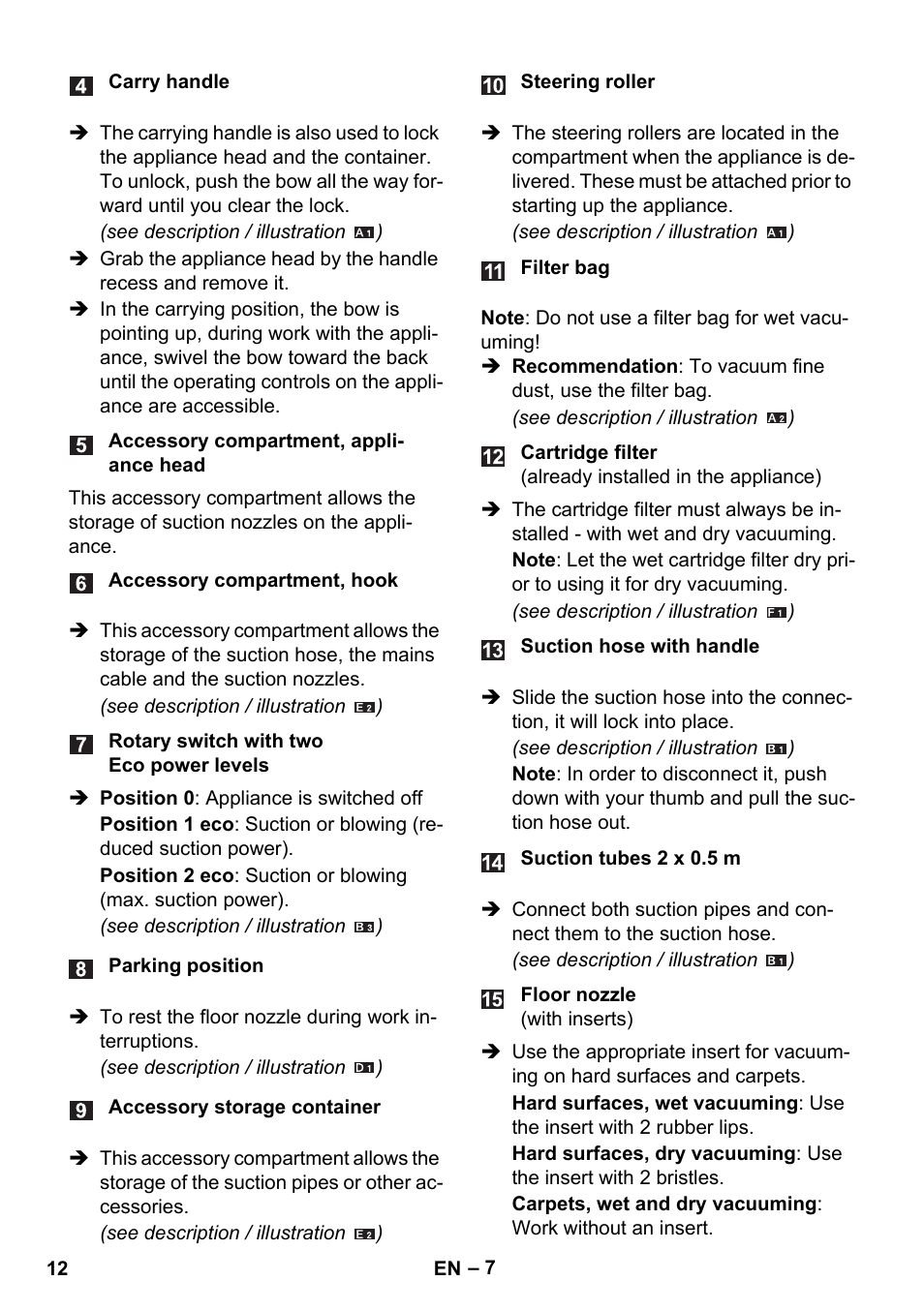 Karcher WD 5-800 eco!ogic User Manual | Page 12 / 158