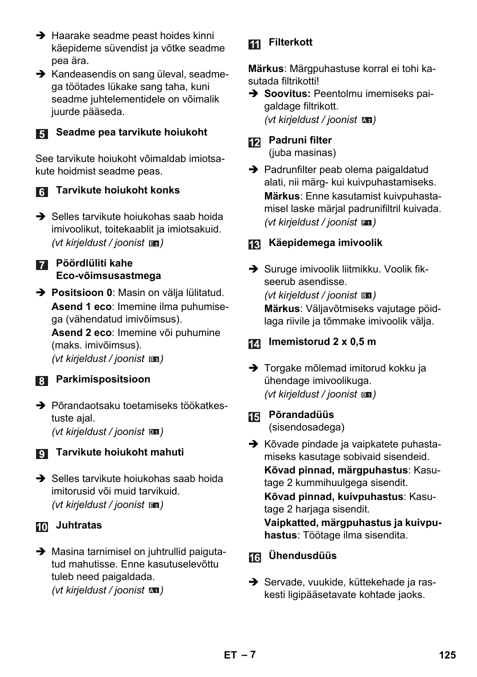 Karcher WD 5-800 eco!ogic User Manual | Page 125 / 158