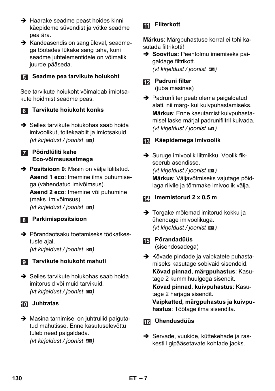 Karcher WD 5-800 eco!ogic User Manual | Page 130 / 158