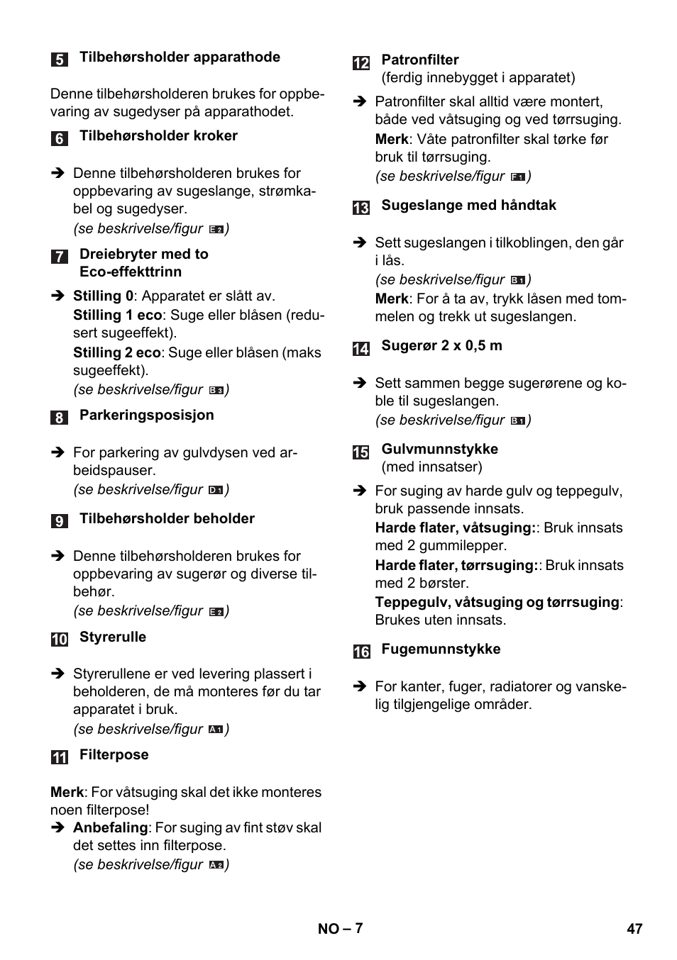 Karcher WD 5-800 eco!ogic User Manual | Page 47 / 158