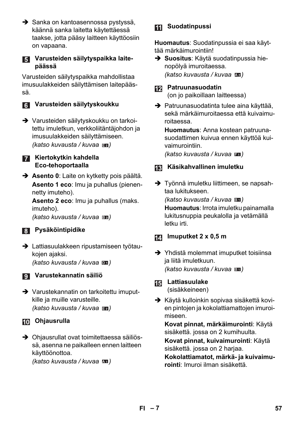 Karcher WD 5-800 eco!ogic User Manual | Page 57 / 158