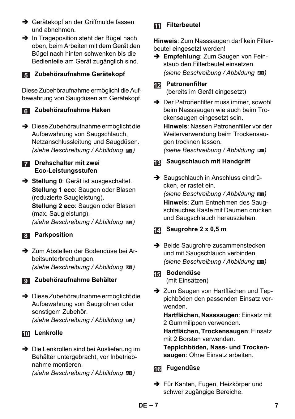 Karcher WD 5-800 eco!ogic User Manual | Page 7 / 158