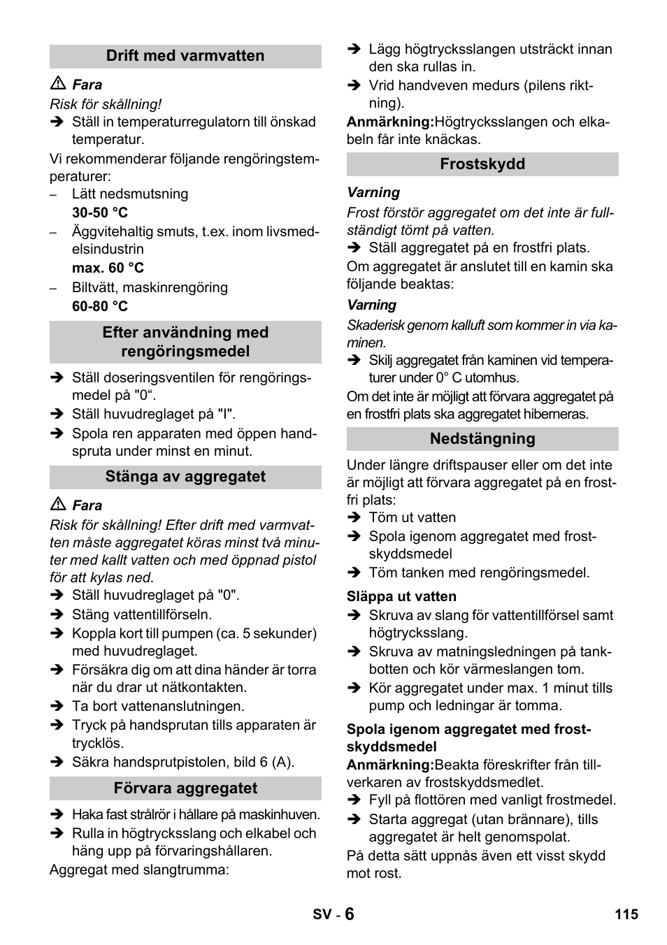 Karcher HDS 650 4M BASICEU-I User Manual | Page 115 / 328