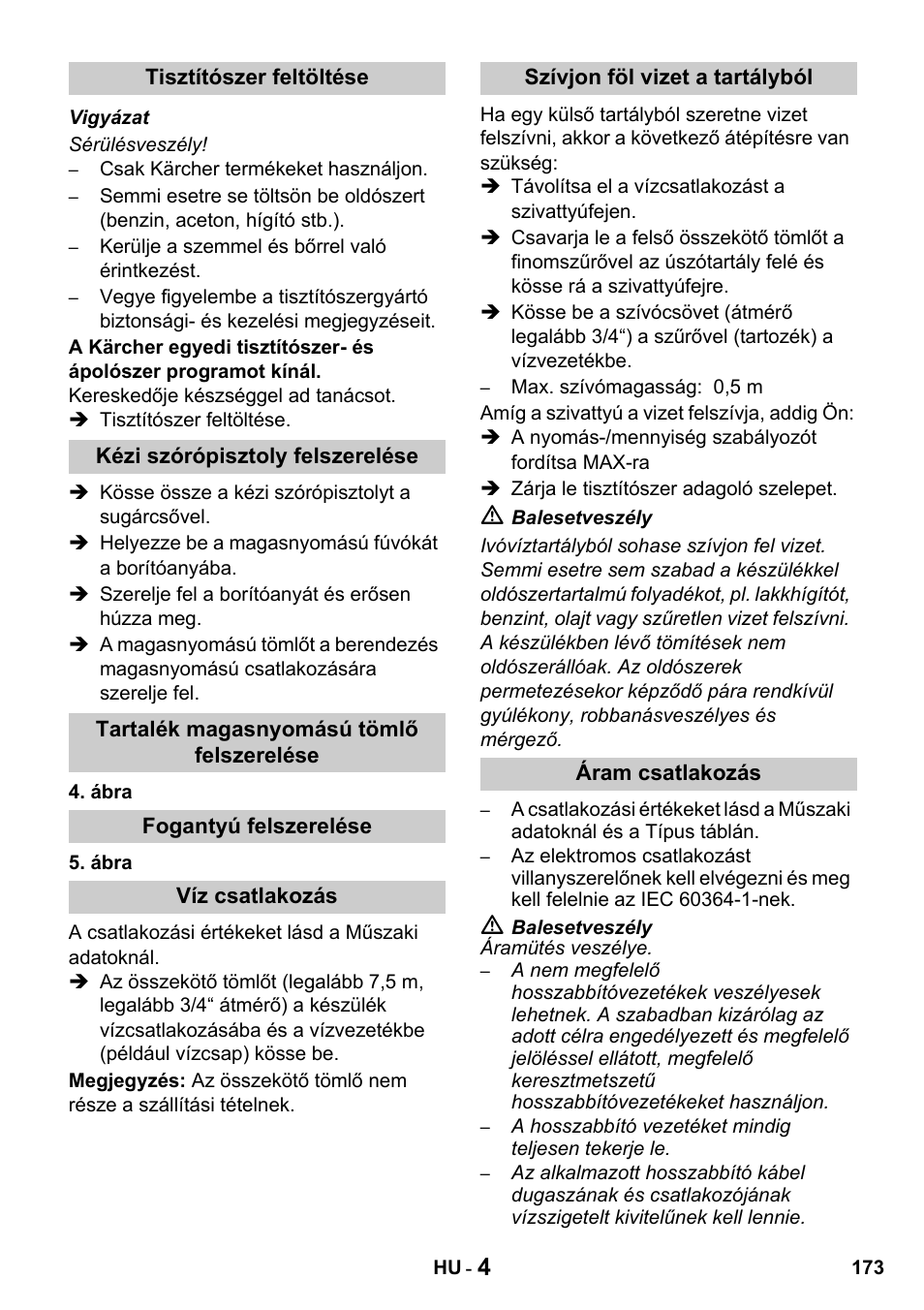Karcher HDS 650 4M BASICEU-I User Manual | Page 173 / 328