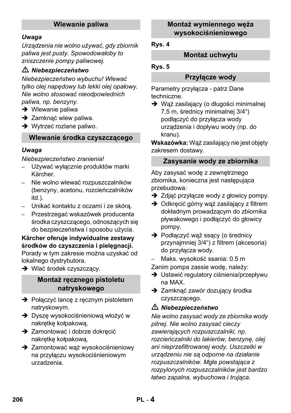 Karcher HDS 650 4M BASICEU-I User Manual | Page 206 / 328