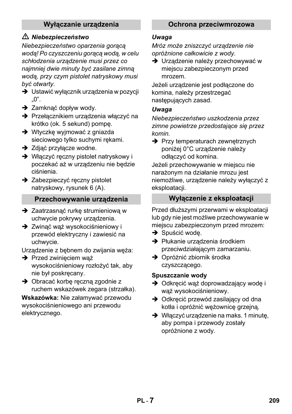 Karcher HDS 650 4M BASICEU-I User Manual | Page 209 / 328