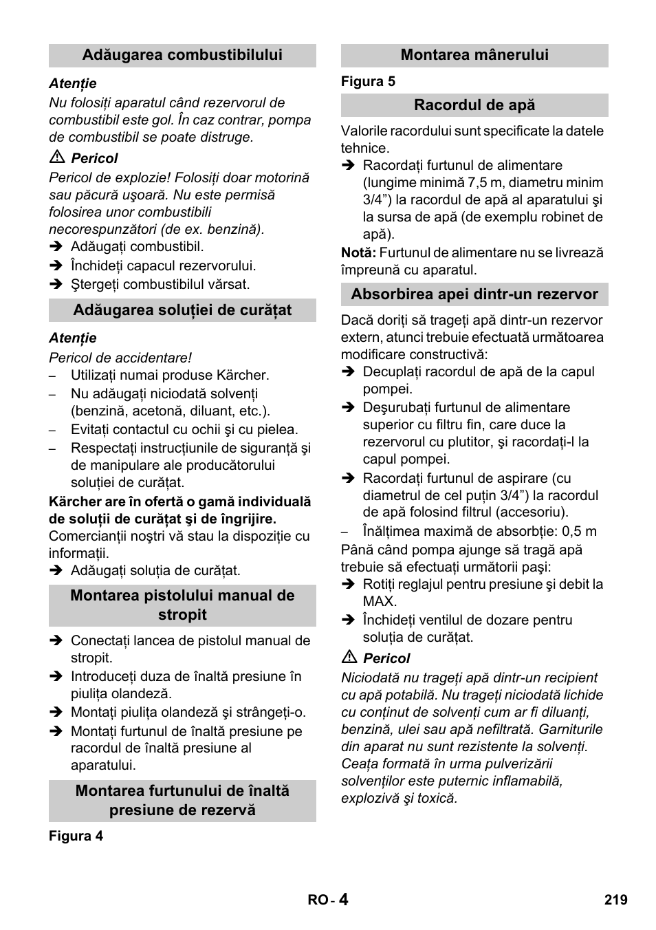 Karcher HDS 650 4M BASICEU-I User Manual | Page 219 / 328