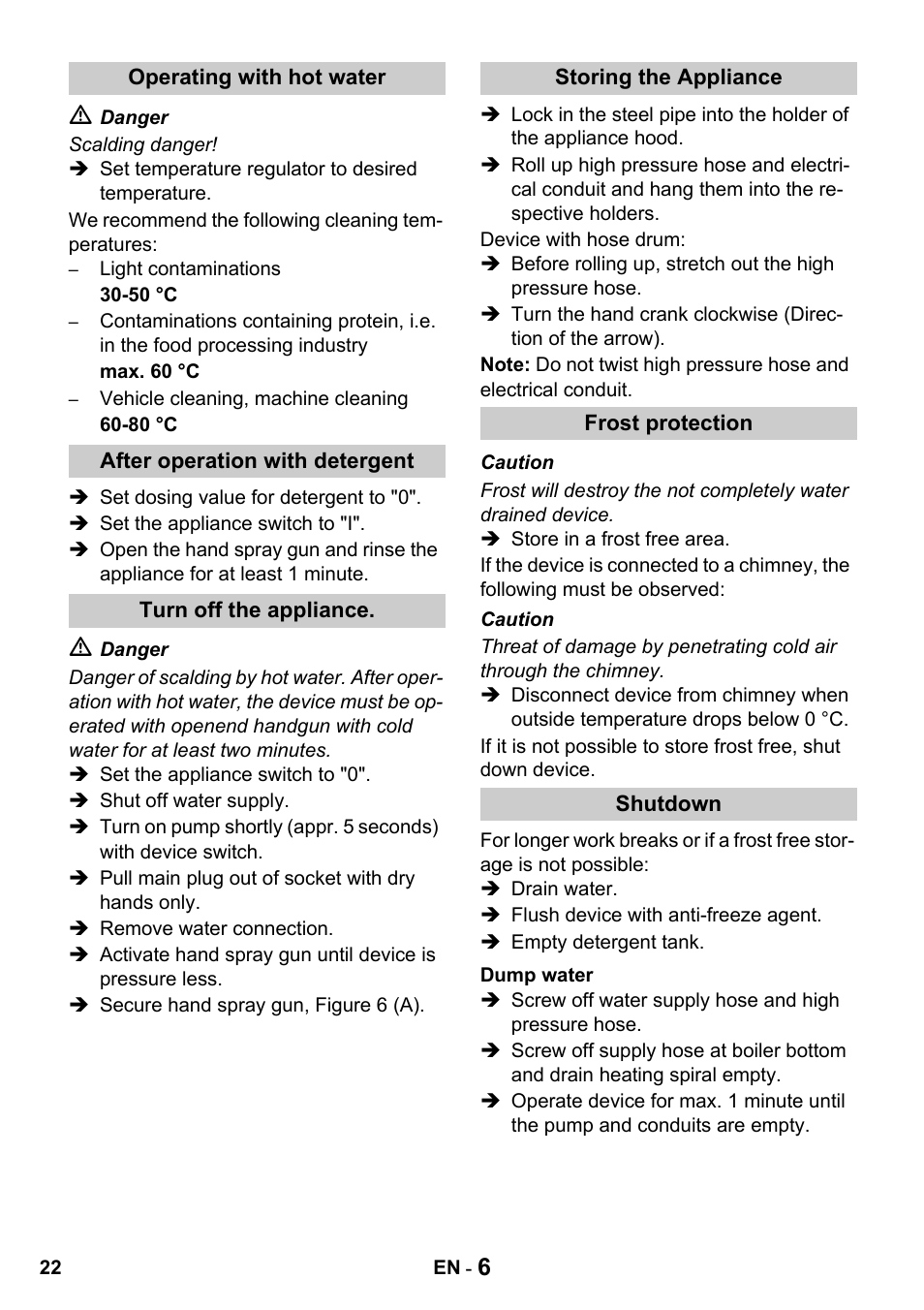 Karcher HDS 650 4M BASICEU-I User Manual | Page 22 / 328