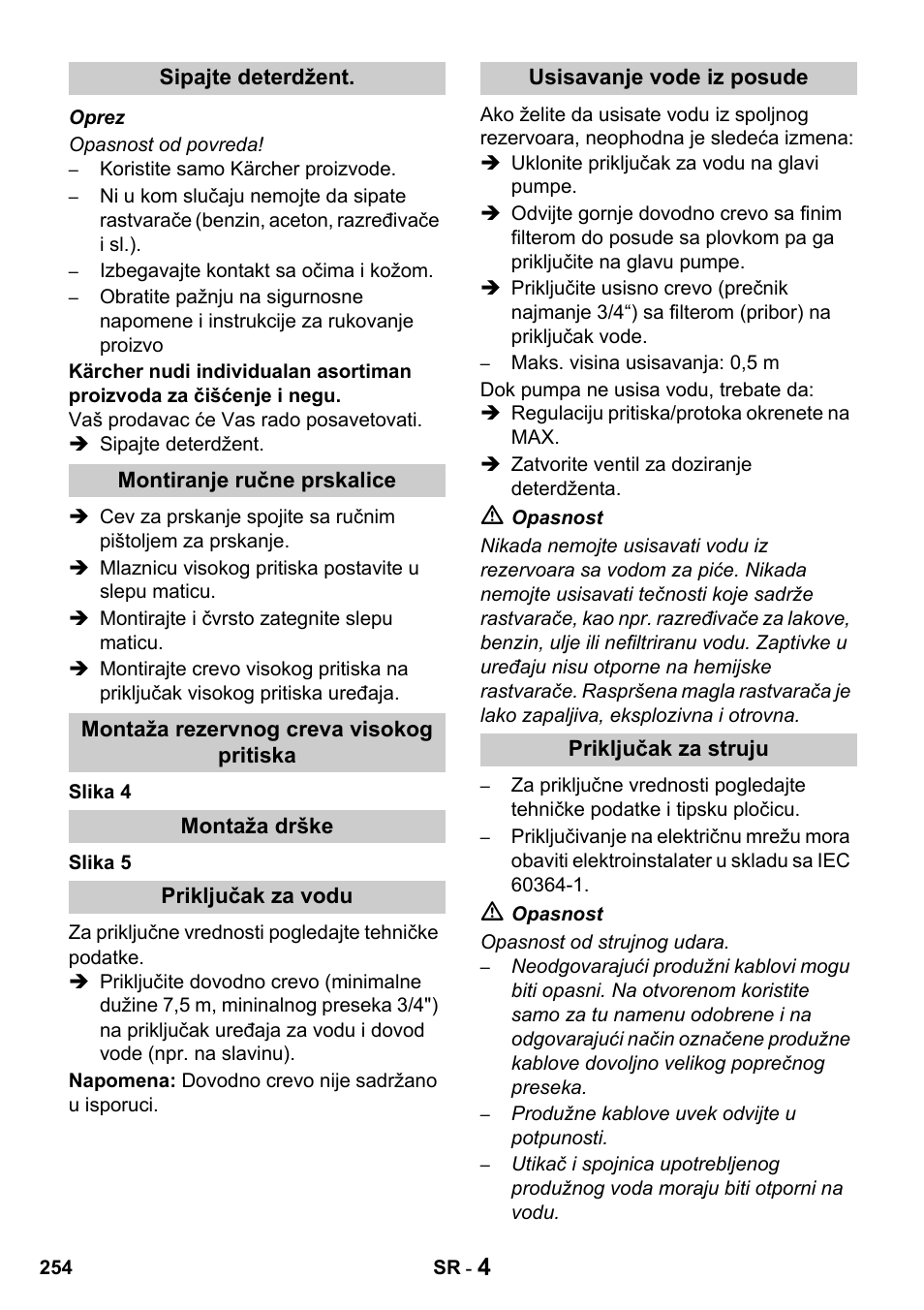Karcher HDS 650 4M BASICEU-I User Manual | Page 254 / 328