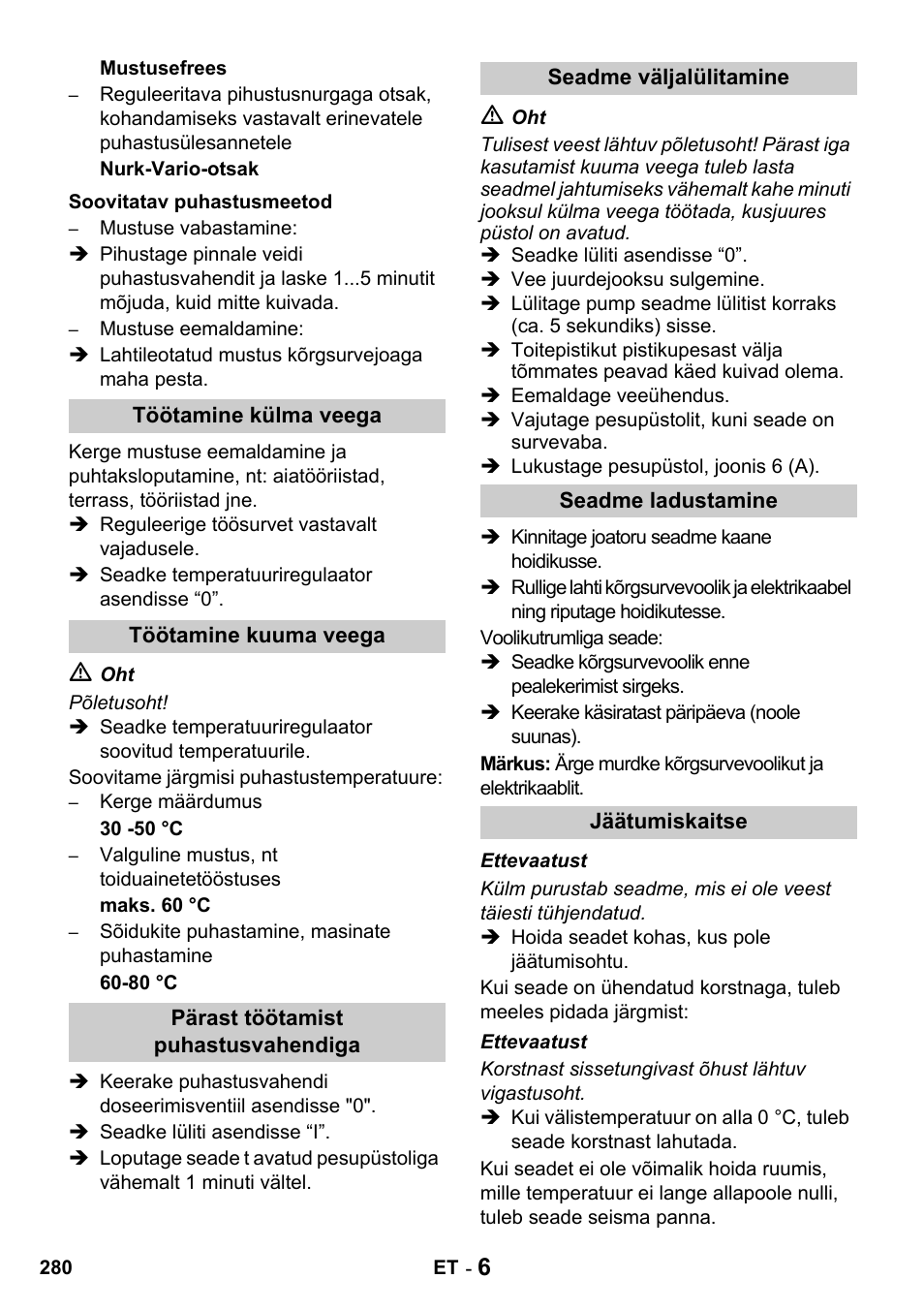 Karcher HDS 650 4M BASICEU-I User Manual | Page 280 / 328