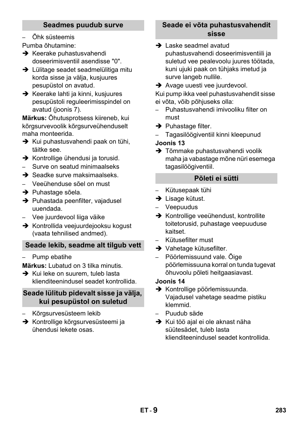 Karcher HDS 650 4M BASICEU-I User Manual | Page 283 / 328