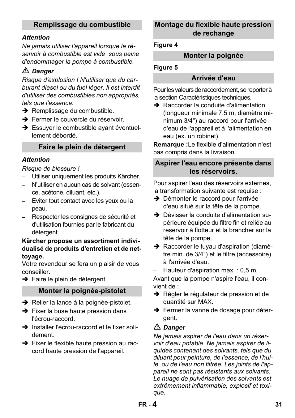 Karcher HDS 650 4M BASICEU-I User Manual | Page 31 / 328