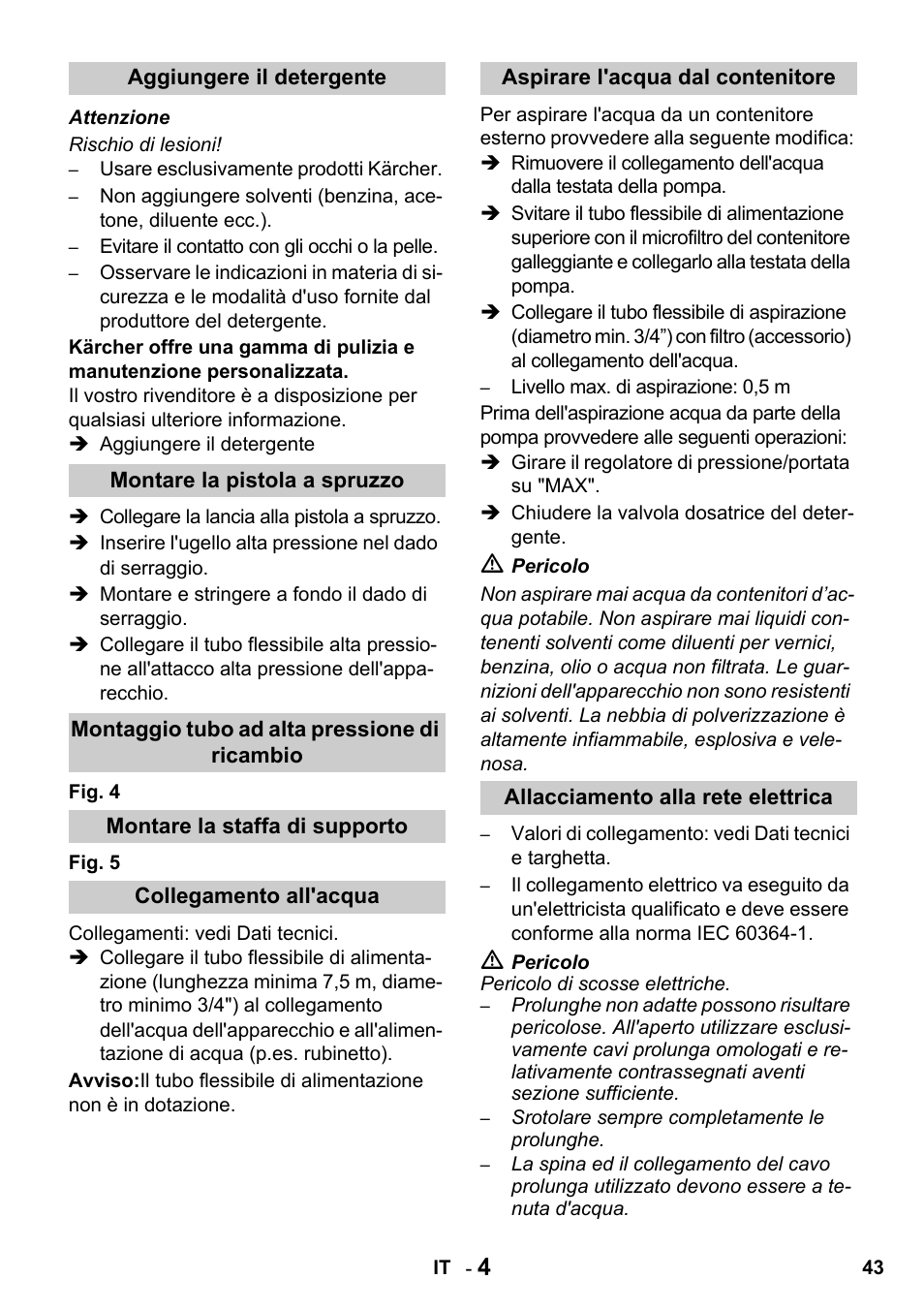 Karcher HDS 650 4M BASICEU-I User Manual | Page 43 / 328