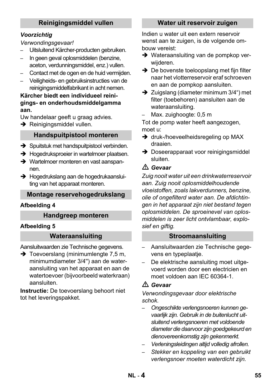 Karcher HDS 650 4M BASICEU-I User Manual | Page 55 / 328