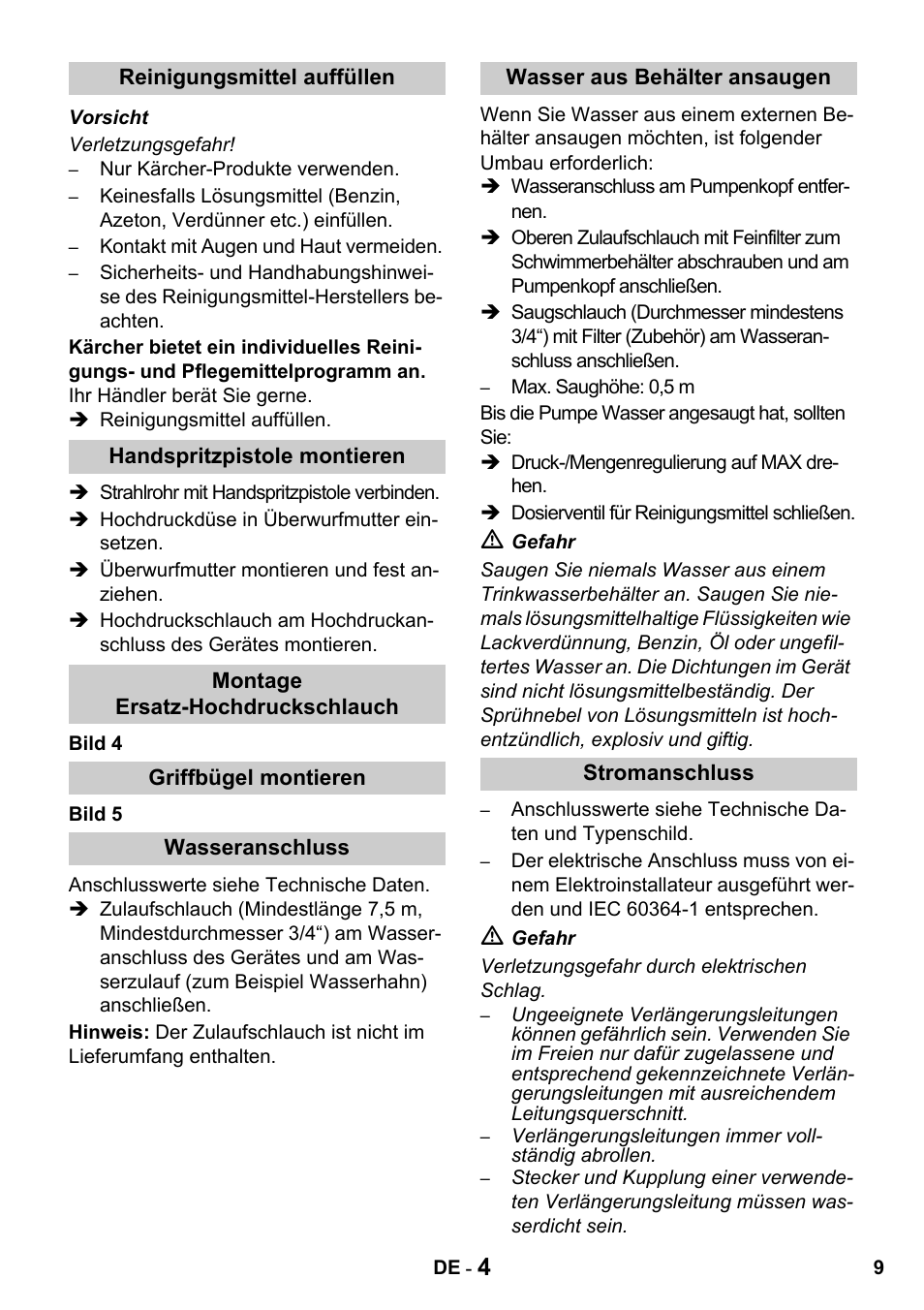 Karcher HDS 650 4M BASICEU-I User Manual | Page 9 / 328