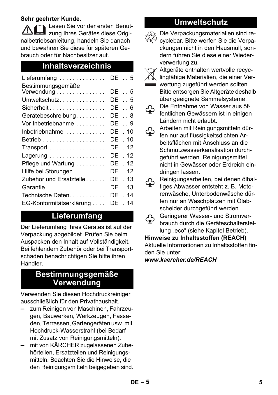 Karcher K 7 Premium eco!ogic Home User Manual | Page 5 / 296