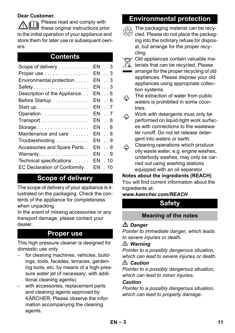 Karcher K 2 Compact Car User Manual | Page 11 / 244