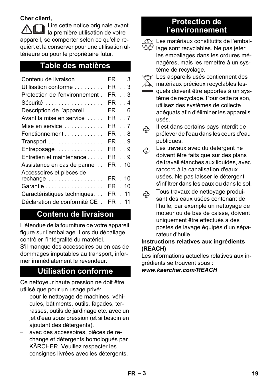 Karcher K 2 Compact Car User Manual | Page 19 / 244