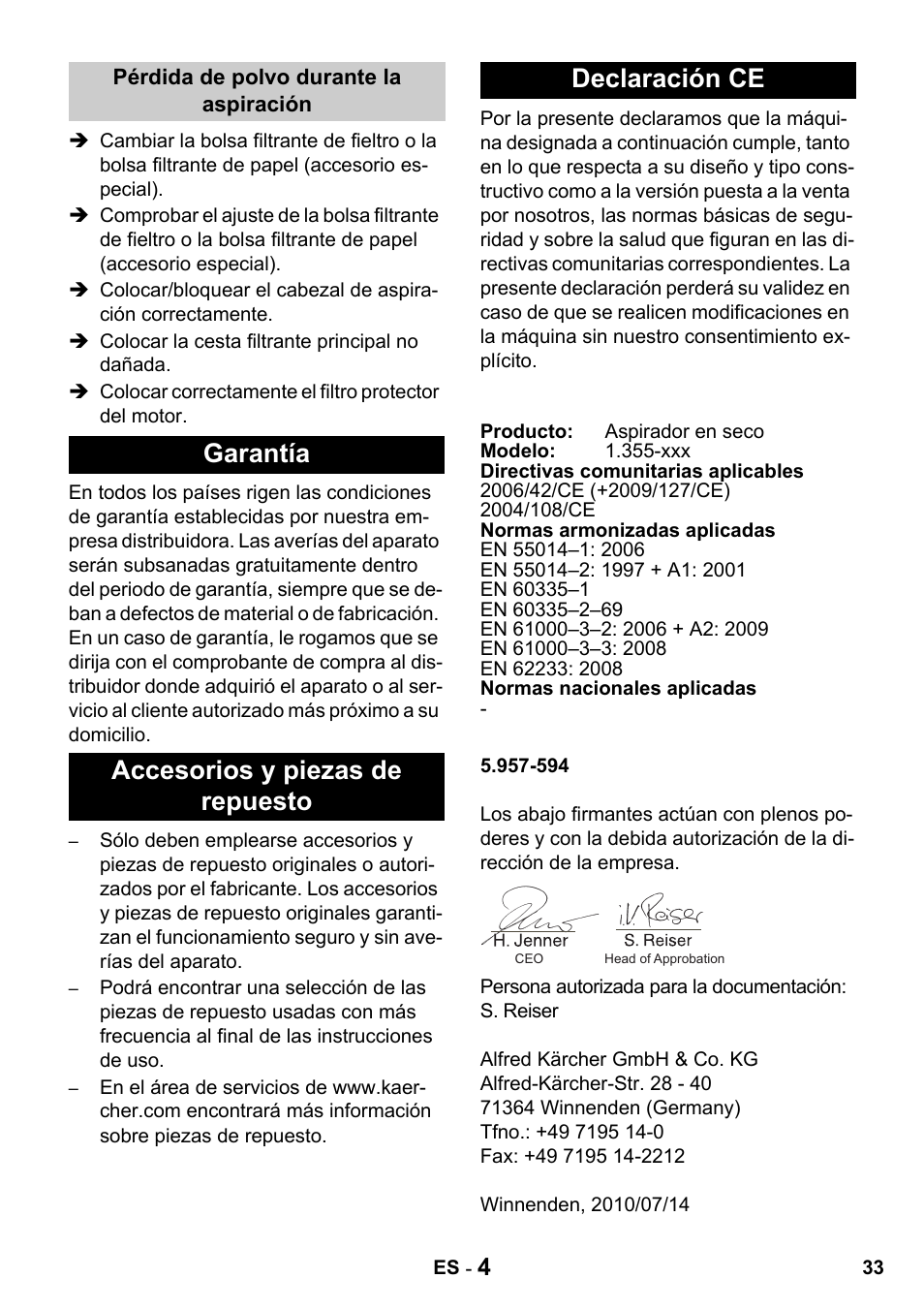Karcher T 15-1 + ESB 28 Professional User Manual | Page 33 / 152