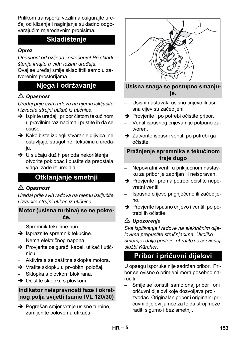 Pribor i pričuvni dijelovi | Karcher IVL 120-30 User Manual | Page 153 / 208