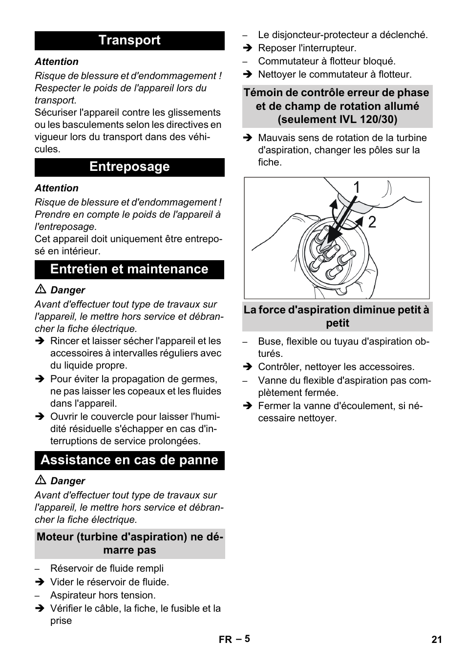 Karcher IVL 120-30 User Manual | Page 21 / 208