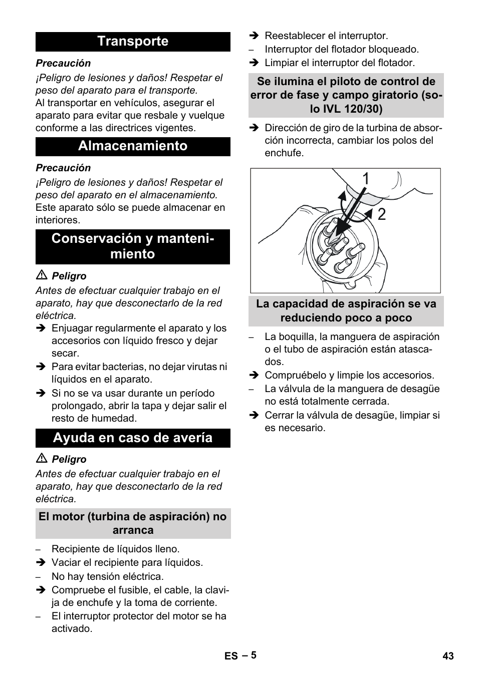 Karcher IVL 120-30 User Manual | Page 43 / 208