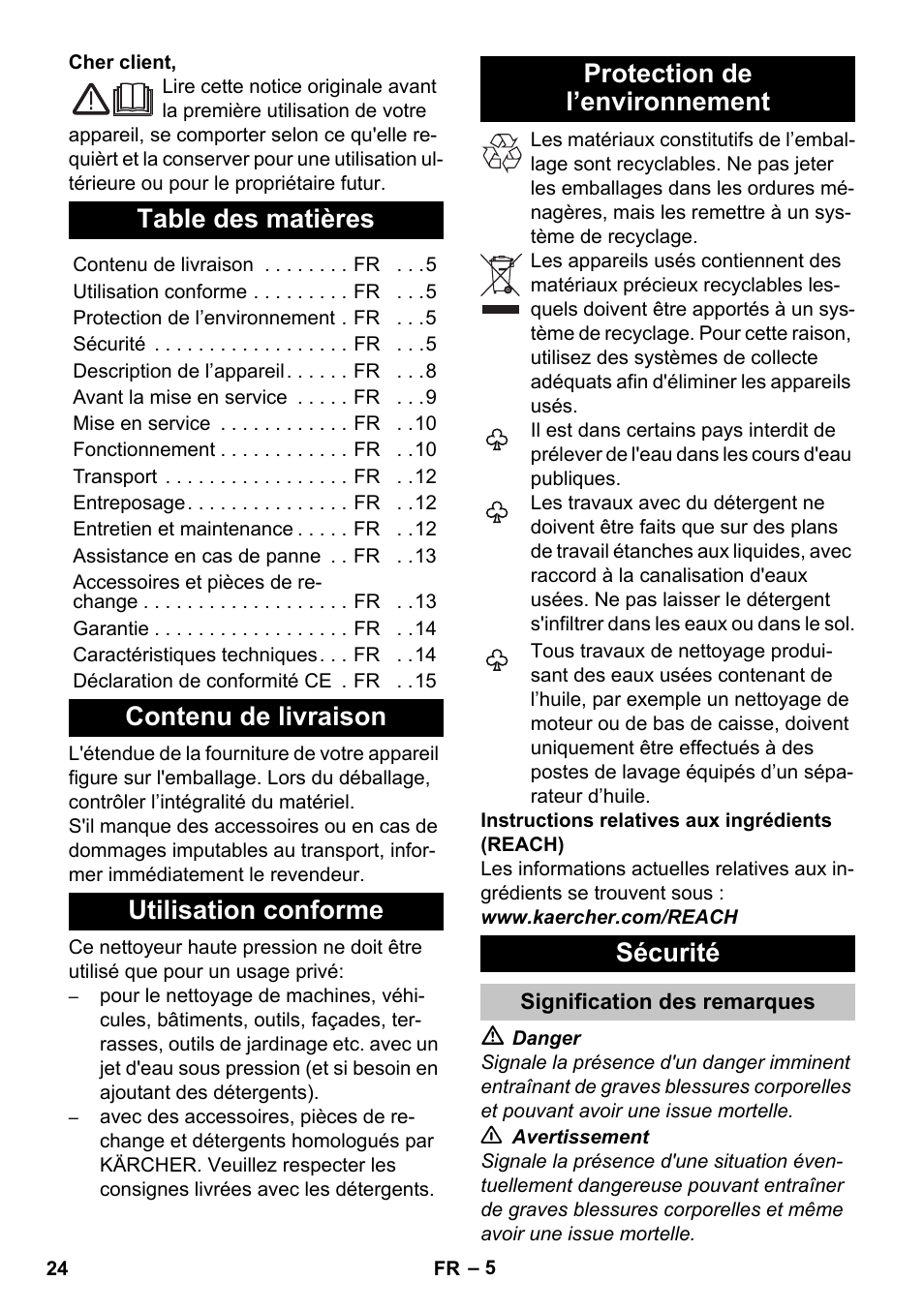 Karcher K 7 User Manual | Page 24 / 288