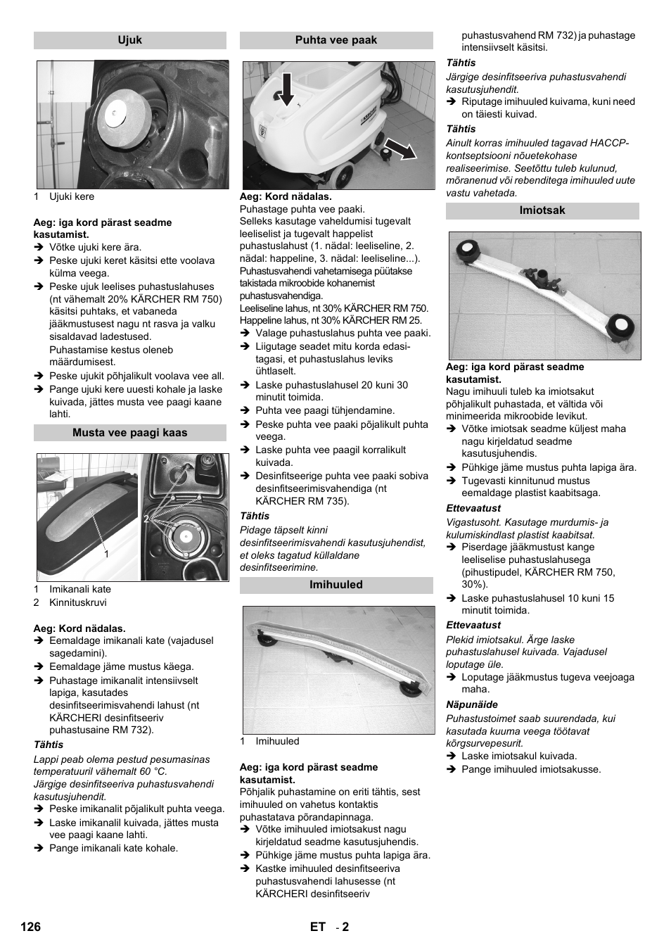 Karcher B 60 W Bp Pack Dose User Manual | Page 126 / 148