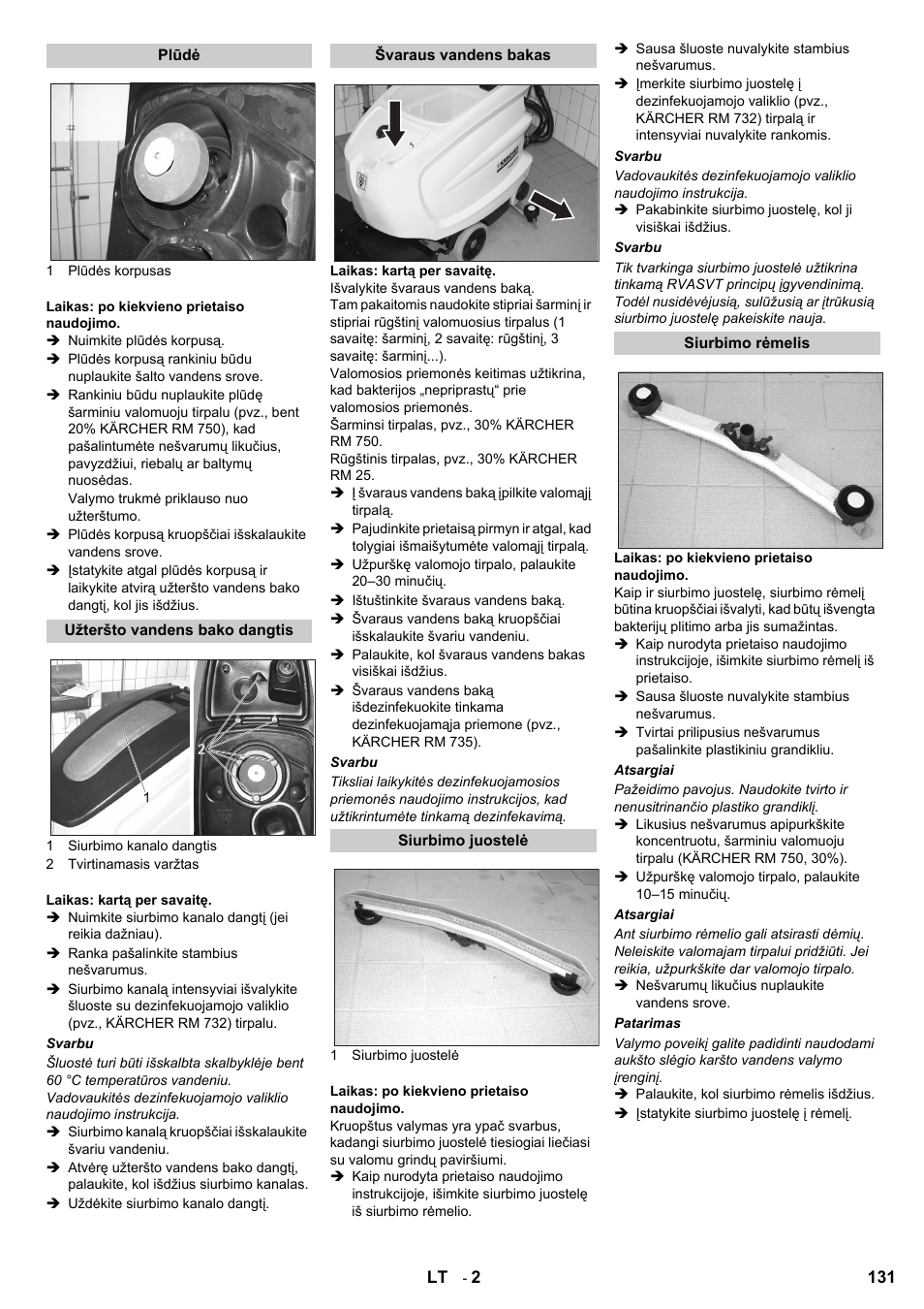 Karcher B 60 W Bp Pack Dose User Manual | Page 131 / 148