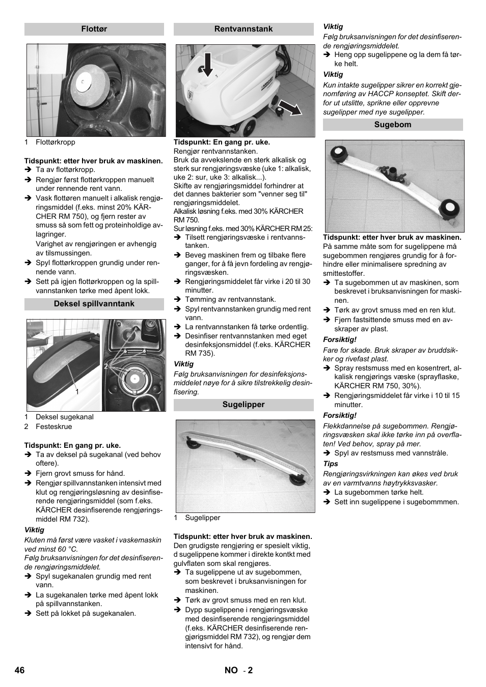 Karcher B 60 W Bp Pack Dose User Manual | Page 46 / 148