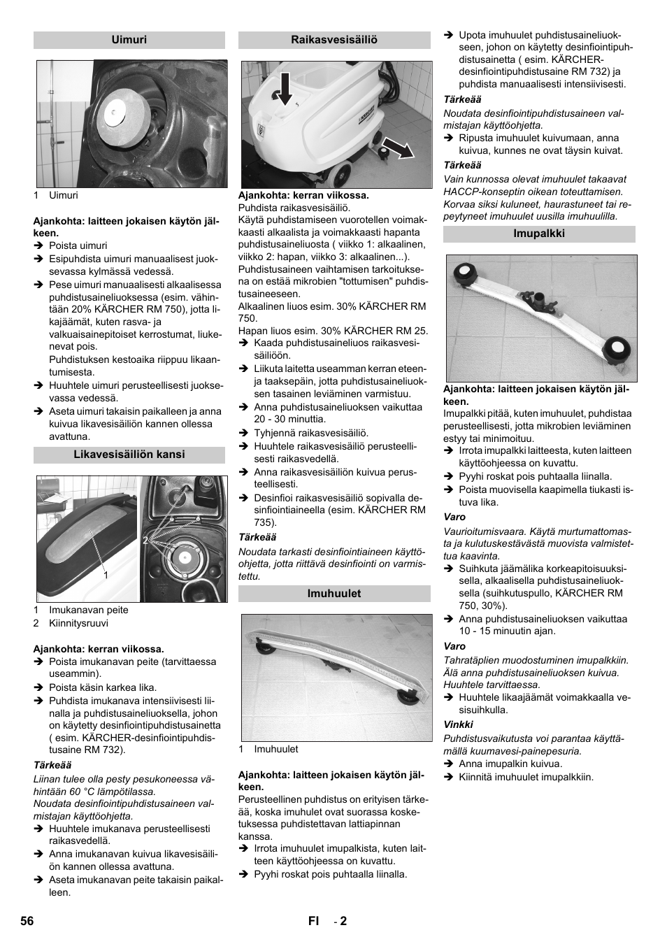 Karcher B 60 W Bp Pack Dose User Manual | Page 56 / 148