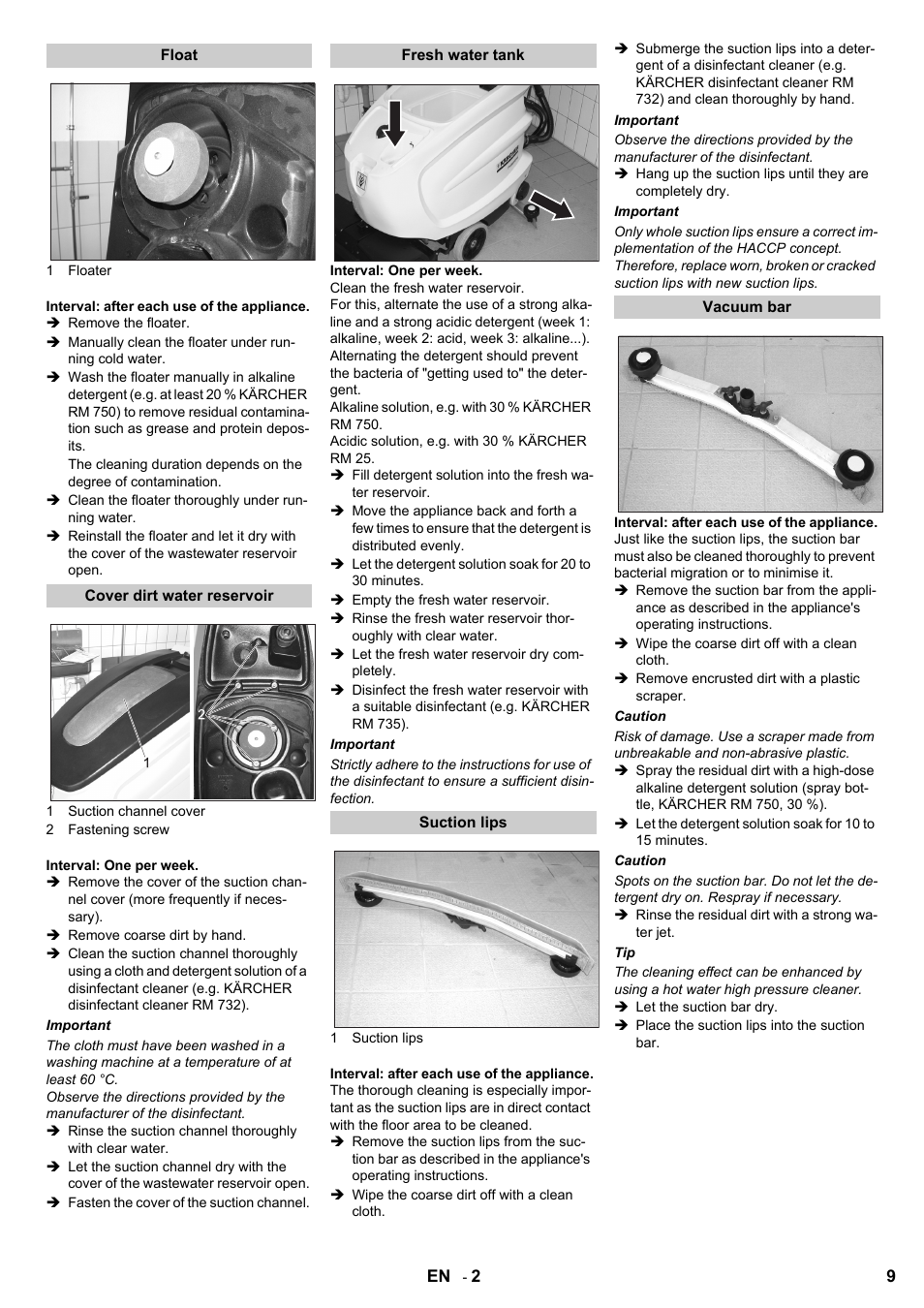 Karcher B 60 W Bp Pack Dose User Manual | Page 9 / 148