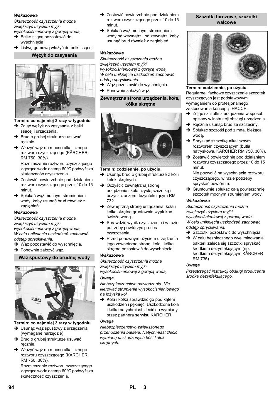 Karcher B 60 W Bp Pack Dose User Manual | Page 94 / 148