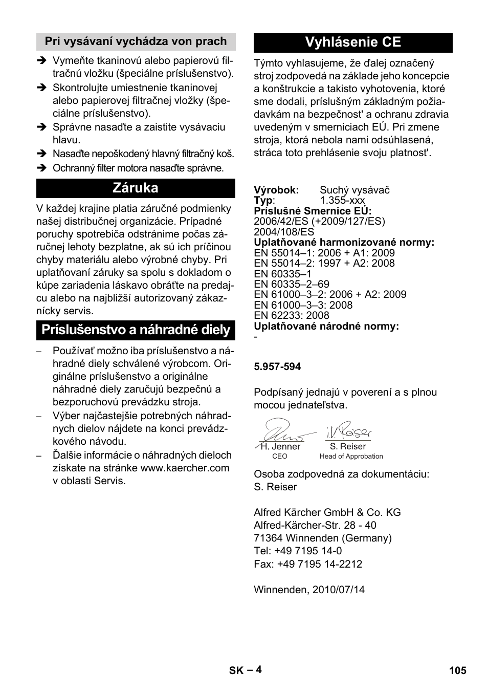 Karcher T 12-1 eco!efficiency User Manual | Page 105 / 152