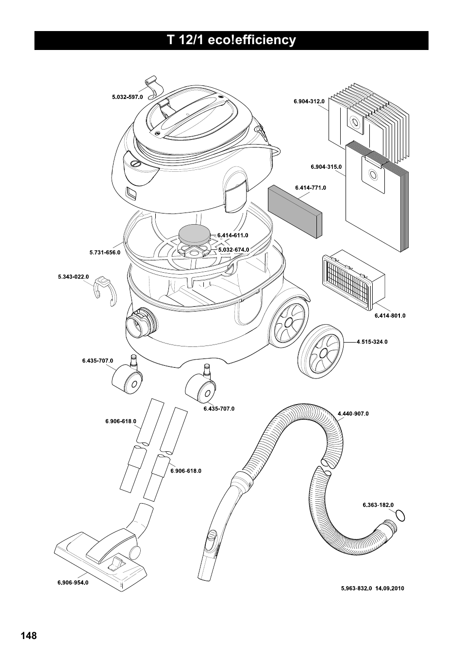 T 12/1 eco!efficiency | Karcher T 12-1 eco!efficiency User Manual | Page 148 / 152