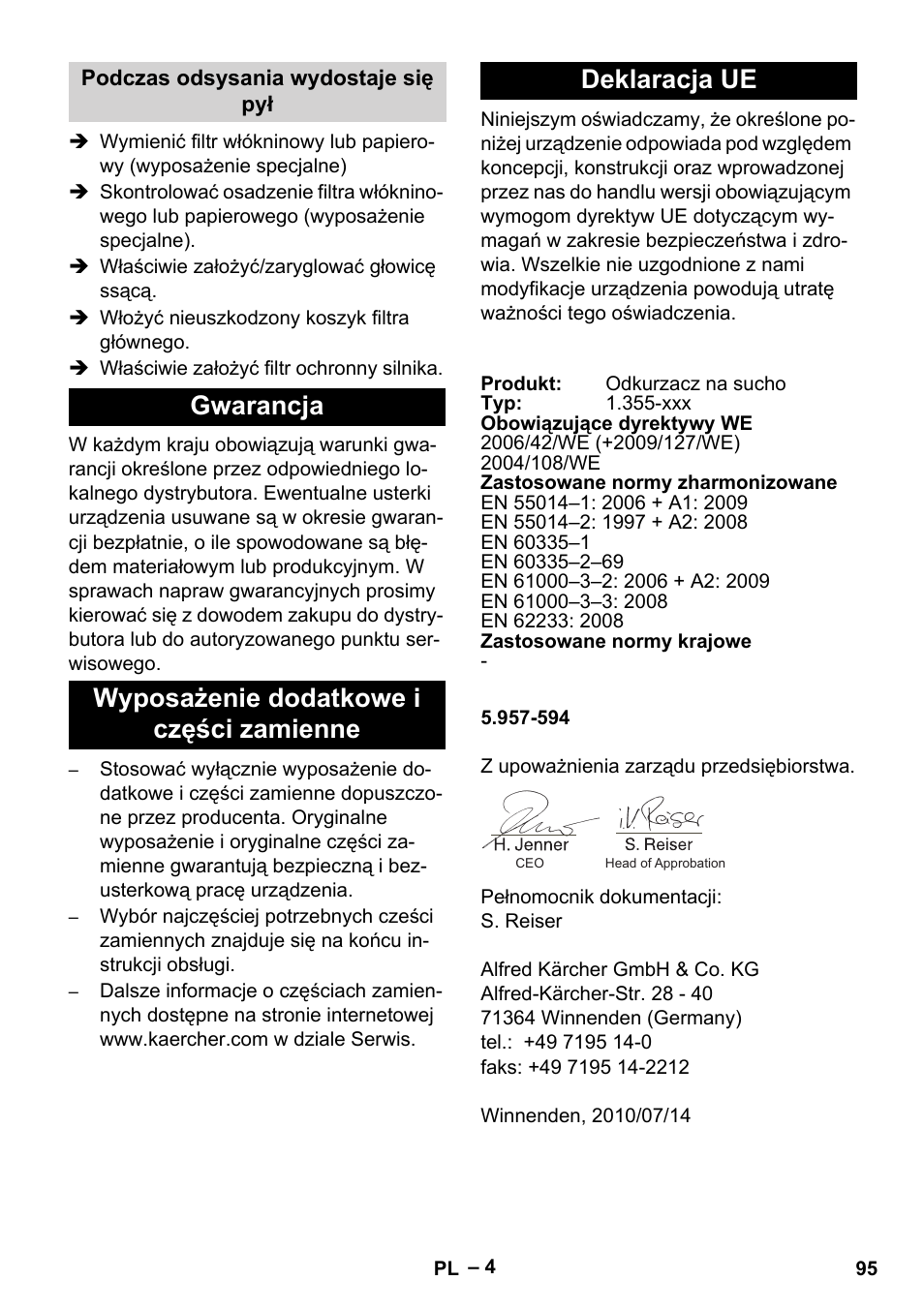 Karcher T 12-1 eco!efficiency User Manual | Page 95 / 152