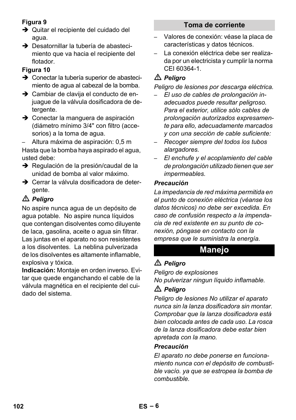 Manejo | Karcher HDS 9-18-4M User Manual | Page 102 / 500