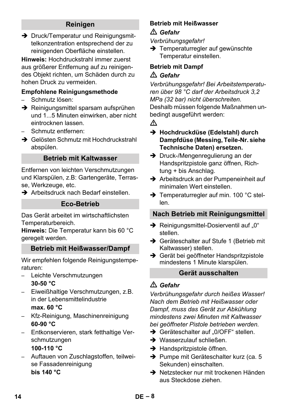 Karcher HDS 9-18-4M User Manual | Page 14 / 500