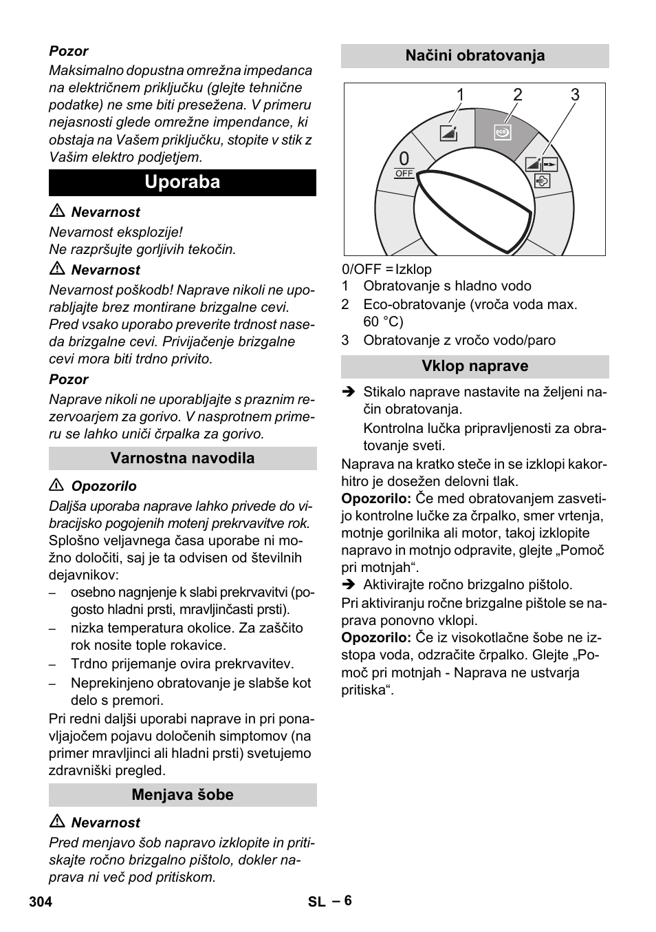 Uporaba | Karcher HDS 9-18-4M User Manual | Page 304 / 500