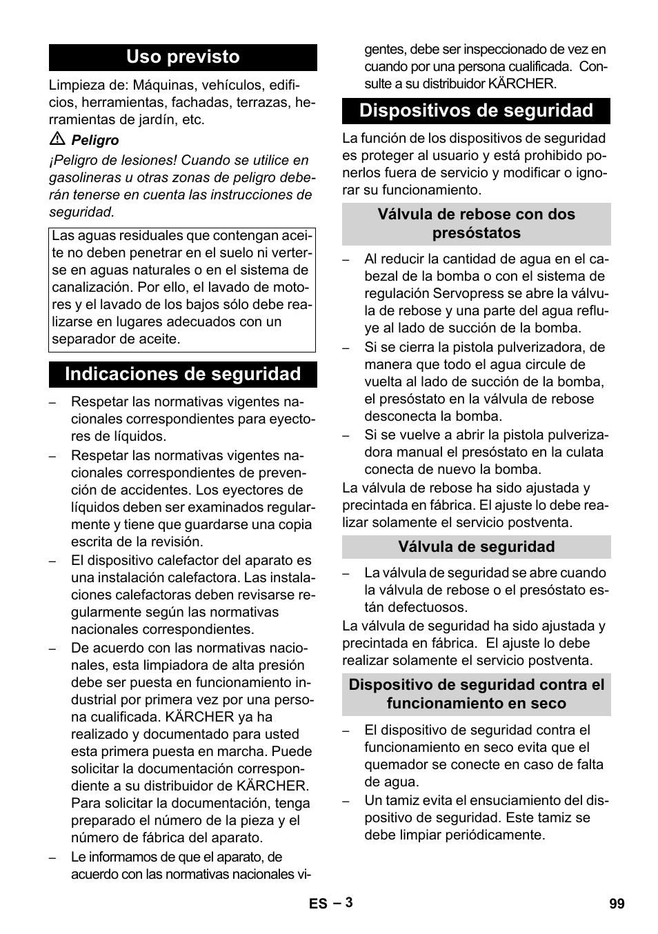 Uso previsto | Karcher HDS 9-18-4M User Manual | Page 99 / 500