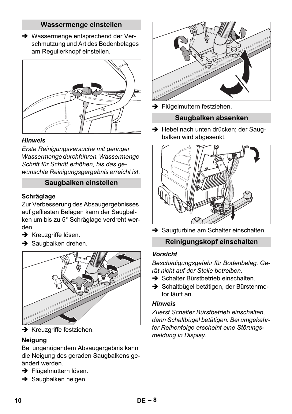 Karcher BD 530 Bp User Manual | Page 10 / 384