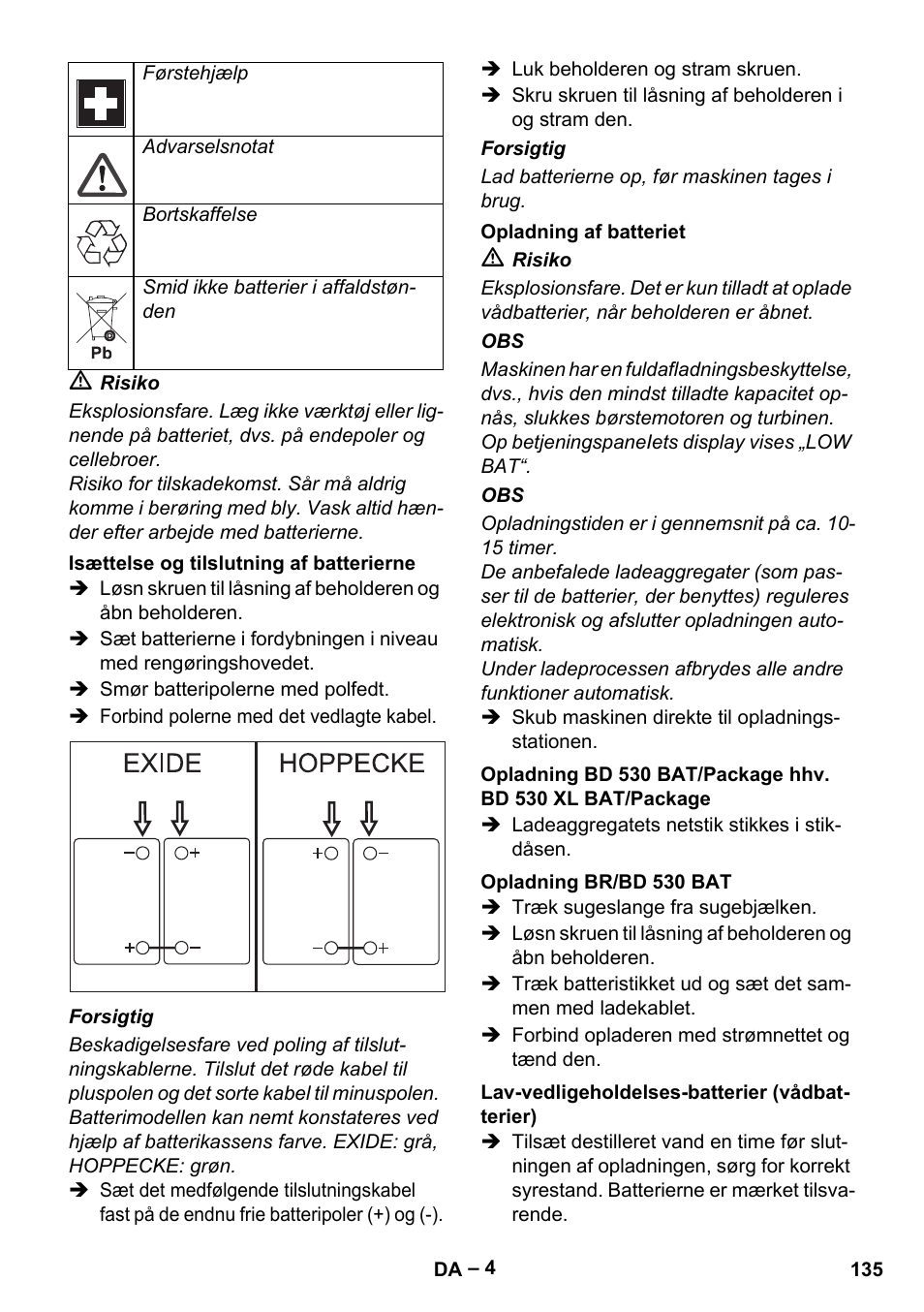 Karcher BD 530 Bp User Manual | Page 135 / 384