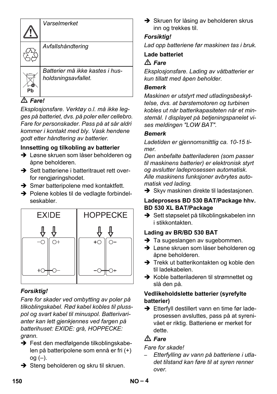 Karcher BD 530 Bp User Manual | Page 150 / 384