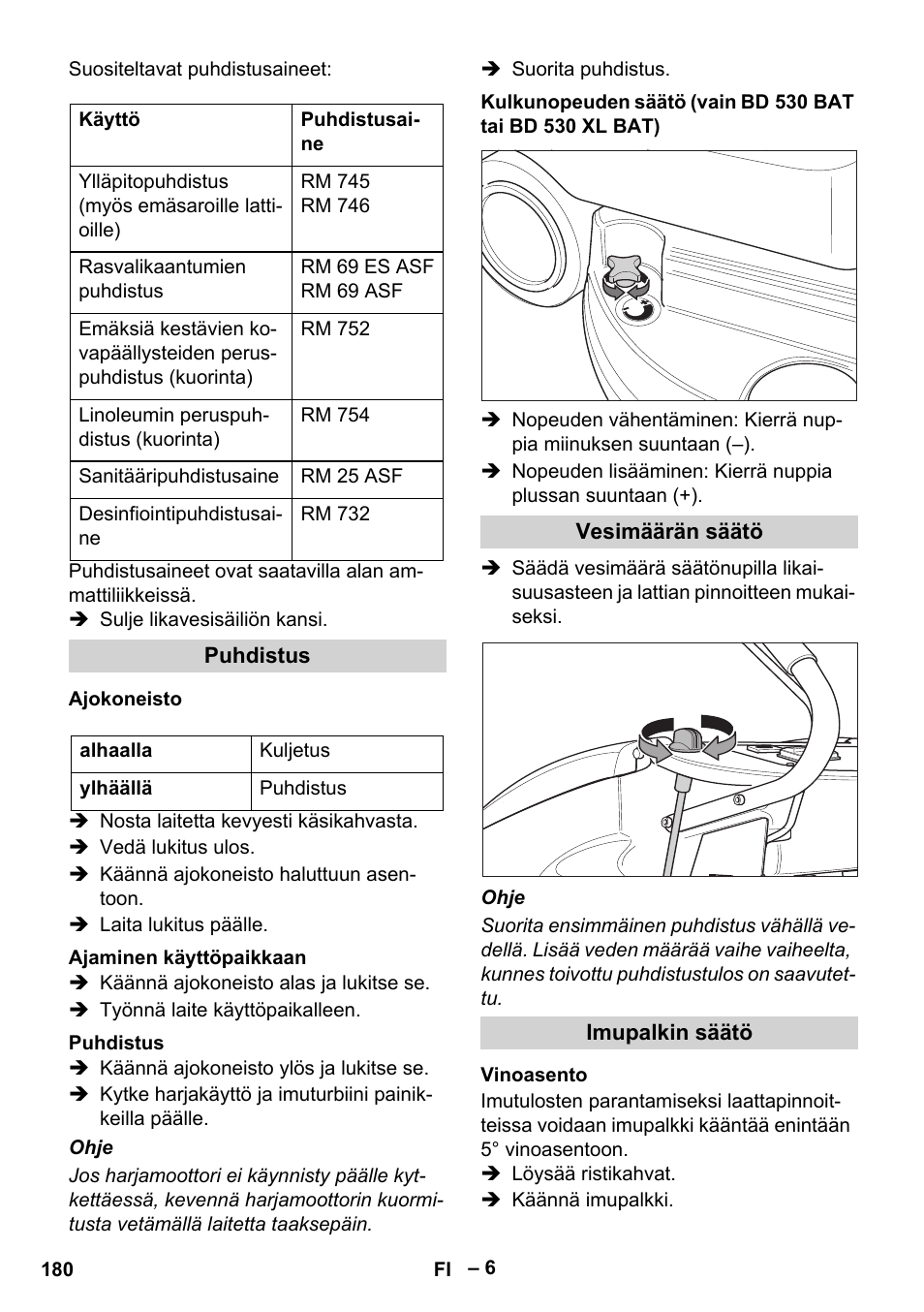 Karcher BD 530 Bp User Manual | Page 180 / 384