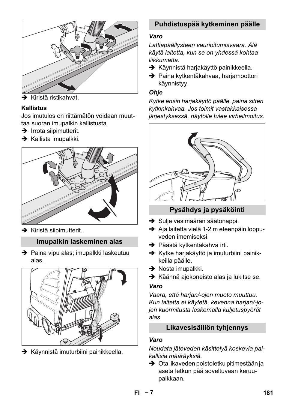 Karcher BD 530 Bp User Manual | Page 181 / 384