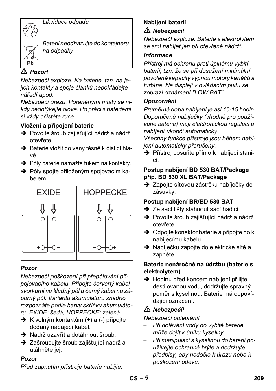 Karcher BD 530 Bp User Manual | Page 209 / 384