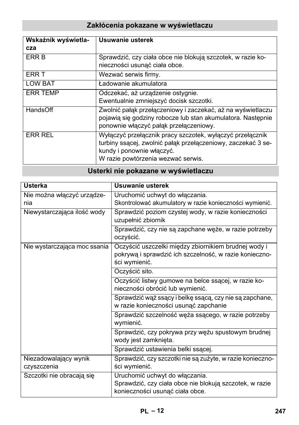 Karcher BD 530 Bp User Manual | Page 247 / 384